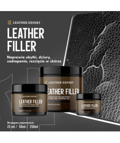 Leather Filler – čierny tmel na kožu 50 ml Leather Expert LE-10-FB50